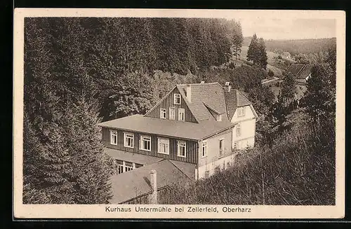 AK Zellerfeld /Oberharz, Kurhaus Untermühle