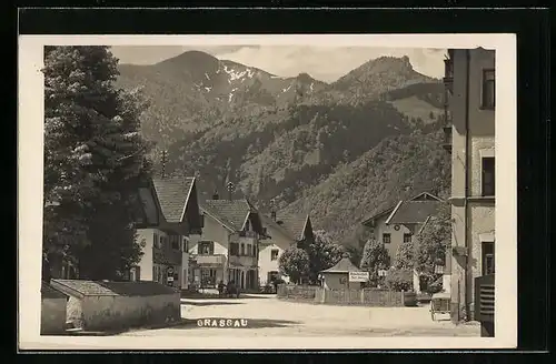 AK Grassau, Dorfstrasse mit Hochplatte