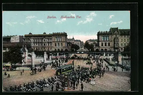 AK Berlin, Hallesches Tor aus der Vogelschau