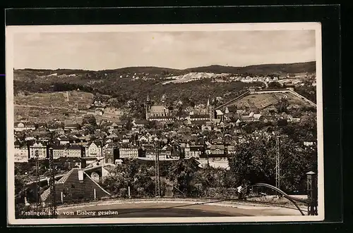 AK Esslingen am Neckar, Gesamtansicht vom Eisberg aus gesehen
