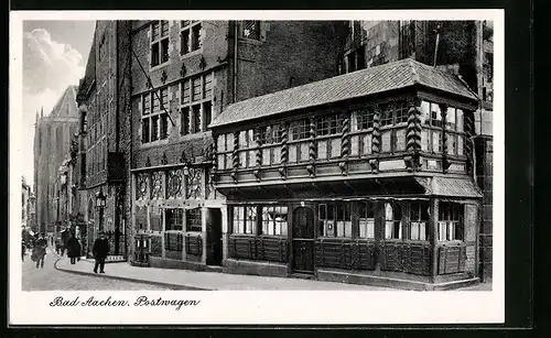 AK Bad Aachen, Postwagen