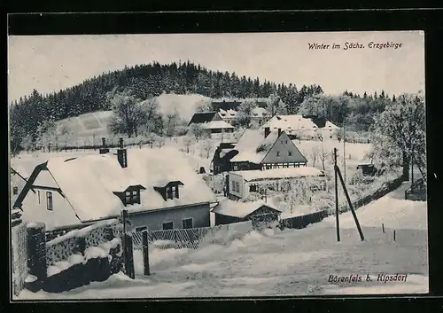 AK Bärenfels, Winter im Sächs. Erzgebirge