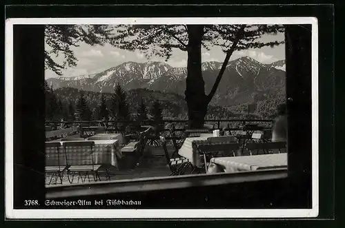 AK Fischbachau, Blick zur Schweiger-Alm