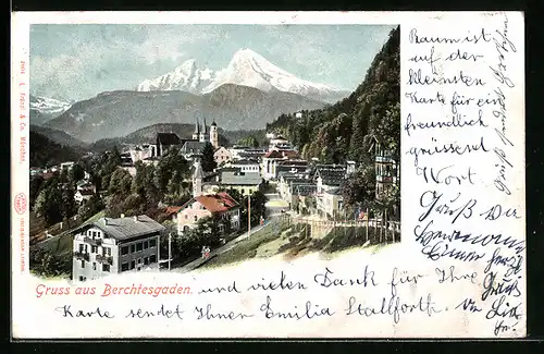 AK Berchtesgaden, Ortsansicht aus der Vogelschau