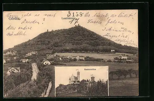 AK Görlitz, Landskrone und Restauration