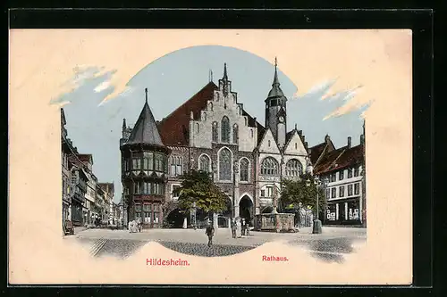 AK Hildesheim, Blick zum Rathaus