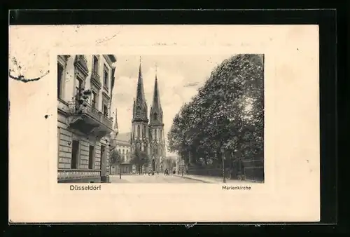 AK Düsseldorf, Strasse zur Marienkirche