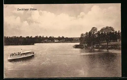 AK Zechliner Hütte, Dampfer auf dem Zechliner See