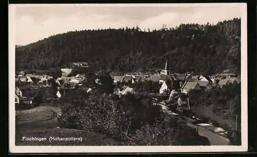 AK Fischingen (Hohenzollern), Ortsansicht aus der Vogelschau