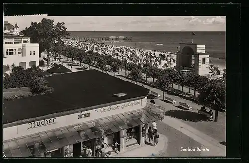 AK Ostseebad Bansin, Strandpromenade aus der Vogelschau