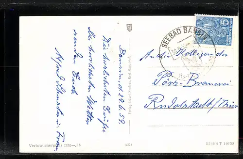 AK Ostseebad Bansin, Strandpromenade aus der Vogelschau