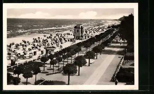 AK Ostseebad Bansin, Strandpromenade aus der Vogelschau