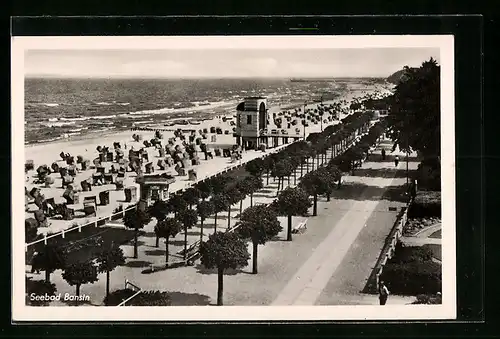 AK Ostseebad Bansin, Strandpromenade aus der Vogelschau
