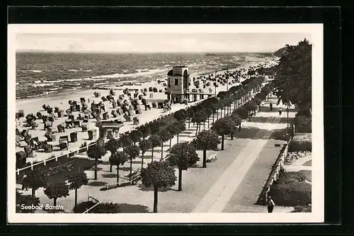 AK Ostseebad Bansin, Strandpromenade aus der Vogelschau