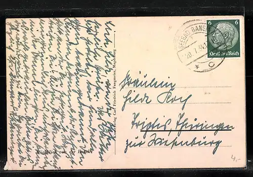 AK Ostseebad Bansin, Rückblick von der Seebrücke