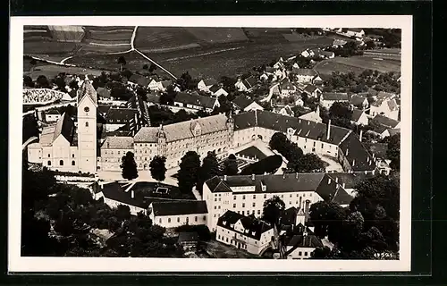 AK Scheyern in Obb., Ortsansicht mit Kloster vom Flugzeug aus