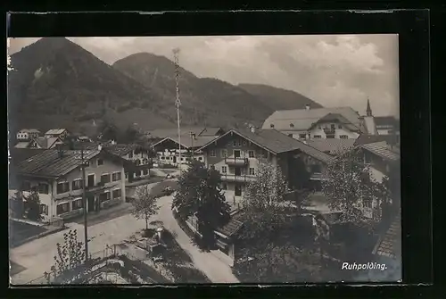 AK Ruhpolding, Ortsansicht aus der Vogelschau