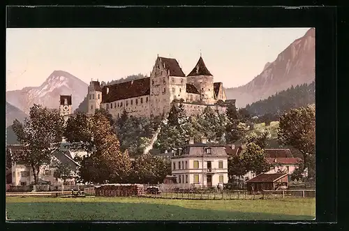 AK Füssen, Blick zum Schloss