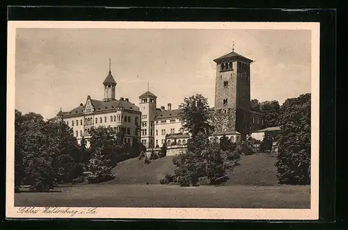 AK Waldenburg i. Sa., Blick zum Schloss