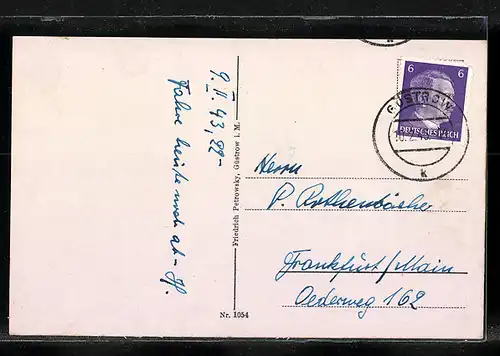 AK Güstrow i. M., Blick zum Schloss