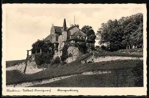 AK Bad Kreuznach, Blick zur Kauzenburg