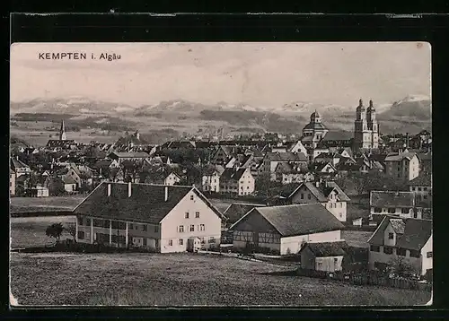 AK Kempten im Allgäu, Ortsansicht aus der Vogelschau