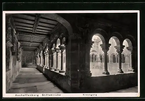 AK Aschaffenburg, Kreuzgang in der Stiftskirche