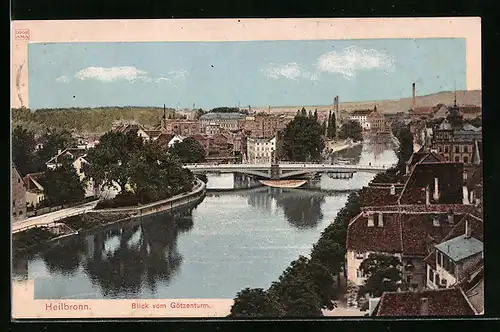 AK Heilbronn a. N., Panoramablick vom Götzenturm aus gesehen