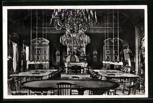 AK Baden-Baden, Spielsaal im Kurhaus
