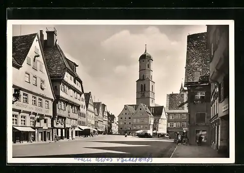 AK Biberach a. R., Marktplatz mit Gasthof zum Ochsen