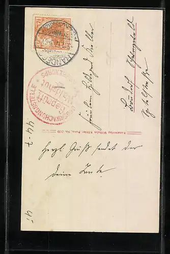 AK Nur eine, lieber Milchmann? Ich hab'doch Durst fur drei!, Knabe mit zwei Puppen an einem kleinen Tisch