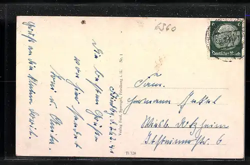 AK Friedberg i. H., Schloss, Adolfsturm, Gesamtansicht