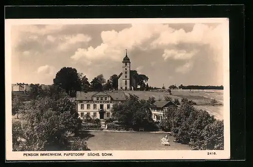 AK Papstdorf / Sächs. Schweiz, Pension Immenheim