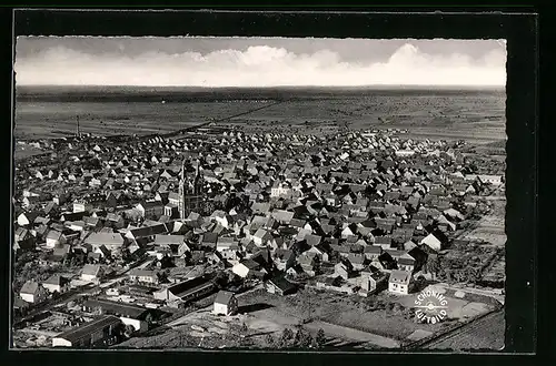 AK Biblis / Hessen, Gesamtansicht, Luftbild