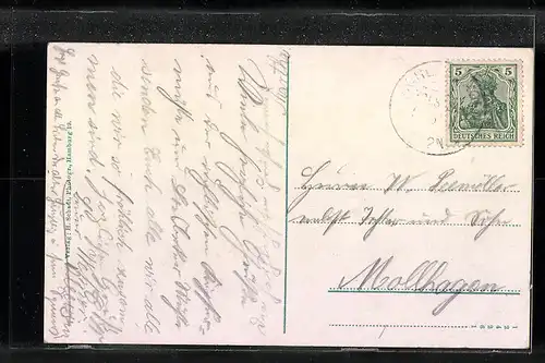 AK Lasbek, Lasbeker Mühle, Gartenansicht