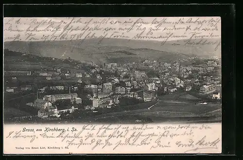 AK Kirchberg i. Sa., Gesamtansicht, Luftbild