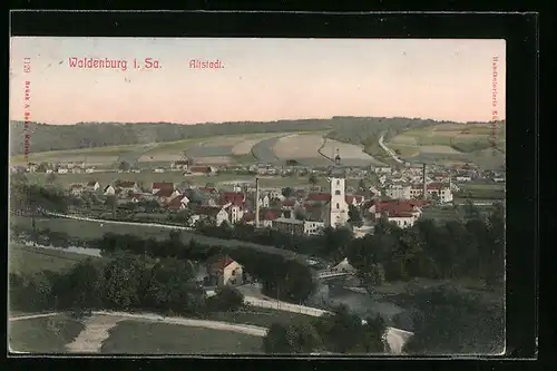 AK Waldenburg i. Sa., Blick auf die Altstadt