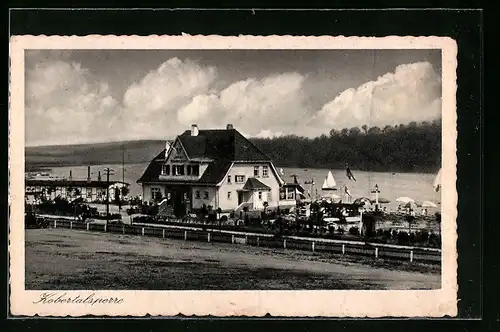 AK Zwickau i. S., Kobertalsperre mit Gasthaus