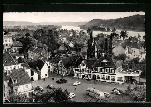 AK Rhöndorf a. Rh., am Ziepchen mit Blick auf Insel Nonnenwerth und Rolandsbogen