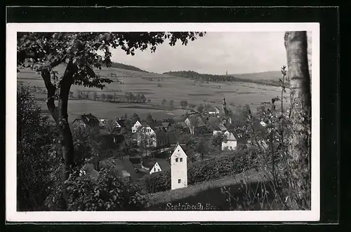 AK Steinbach / Erzgeb., Totale vom Berg aus gesehen