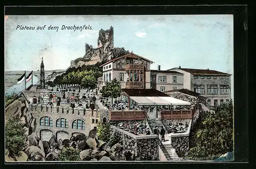 AK Königswinter / Rhein, Plateau auf dem Drachenfels