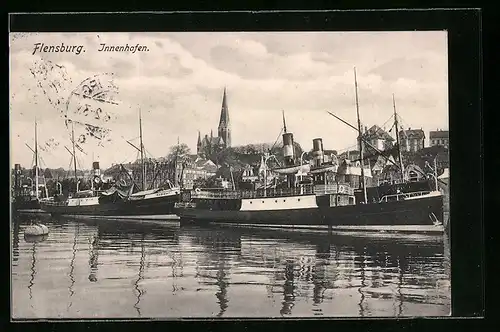 AK Flensburg, Partie am Innenhafen