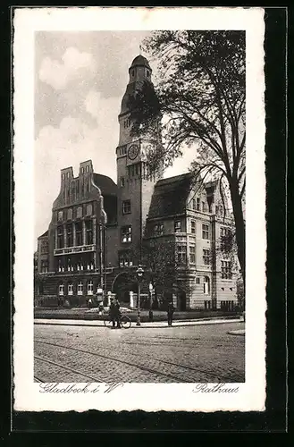 AK Gladbeck i. W., vor dem Rathaus