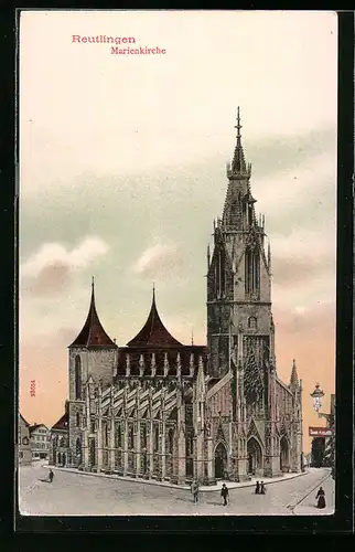 AK Reutlingen, Blick auf die Marienkirche