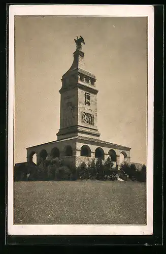 AK Leoni / Starnberger See, am Bismarckdenkmal