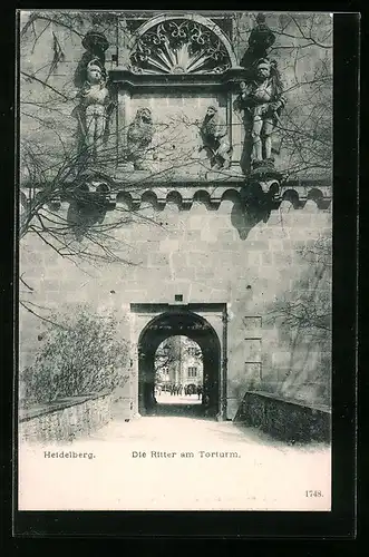 AK Heidelberg, die Ritter am Torturm