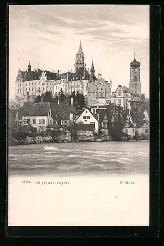 AK Sigmaringen, Schloss mit Umgebung