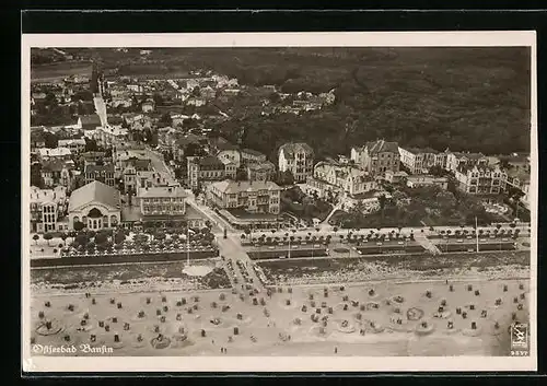 AK Bansin / Ostseebad, Gesamtansicht, Luftbild