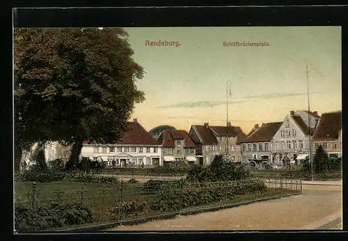 AK Rendsburg, Häuser am Schiffbrückenplatz