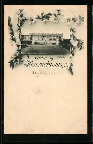 AK Herrenchiemsee, Blick zum Schloss